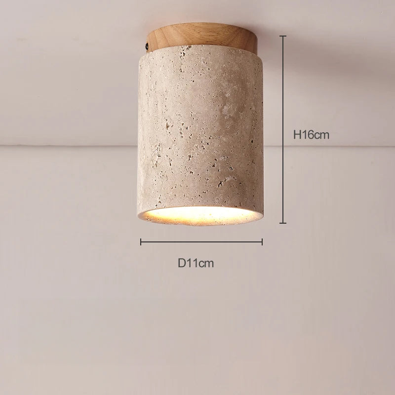 TerraGlow Boho Ceiling Light | Natural Stone Downlight | Minimalist & Handcrafted - Styyler