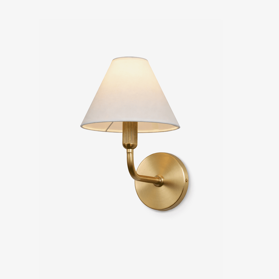 BrassElegance | Elegant Modern Wall Sconce Lighting with Fabric Shade 0