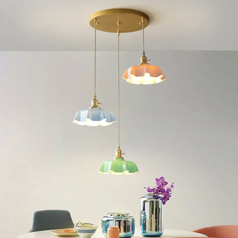 BrassElegance | Timeless Warm Brass Kitchen Pendant Lighting Fixture 1