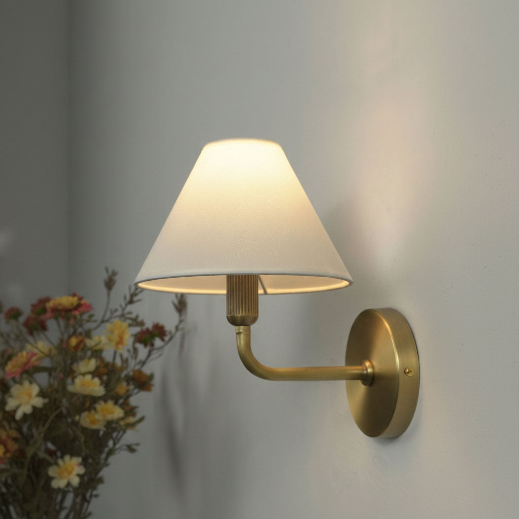 Brassica | Elegant Classic Wall Sconce Lighting with Fabric Shade
