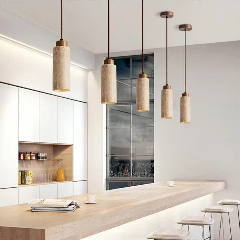 Brivora | Modern Travertine Pendant Light for Warm Ambient Lighting