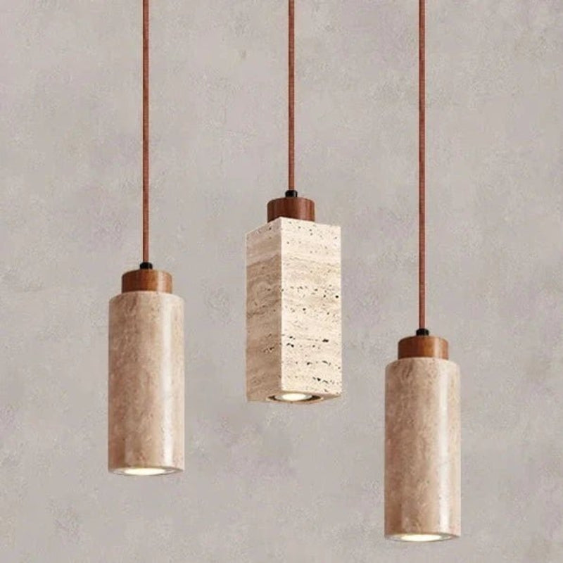 Brivora | Modern Travertine Pendant Light for Warm Ambient Lighting