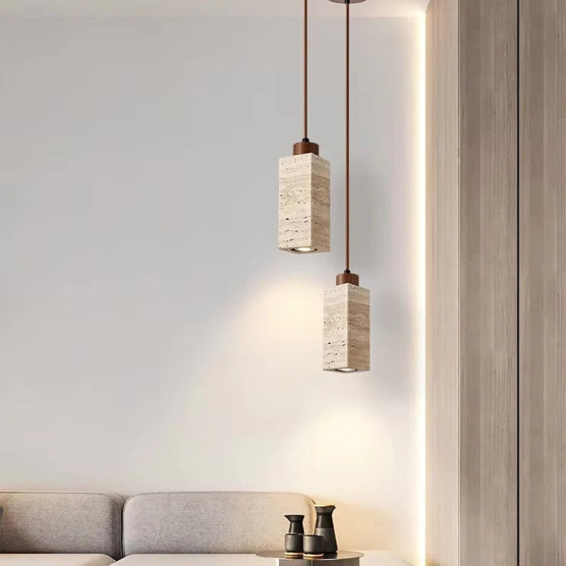 Brivora | Modern Travertine Pendant Light for Warm Ambient Lighting