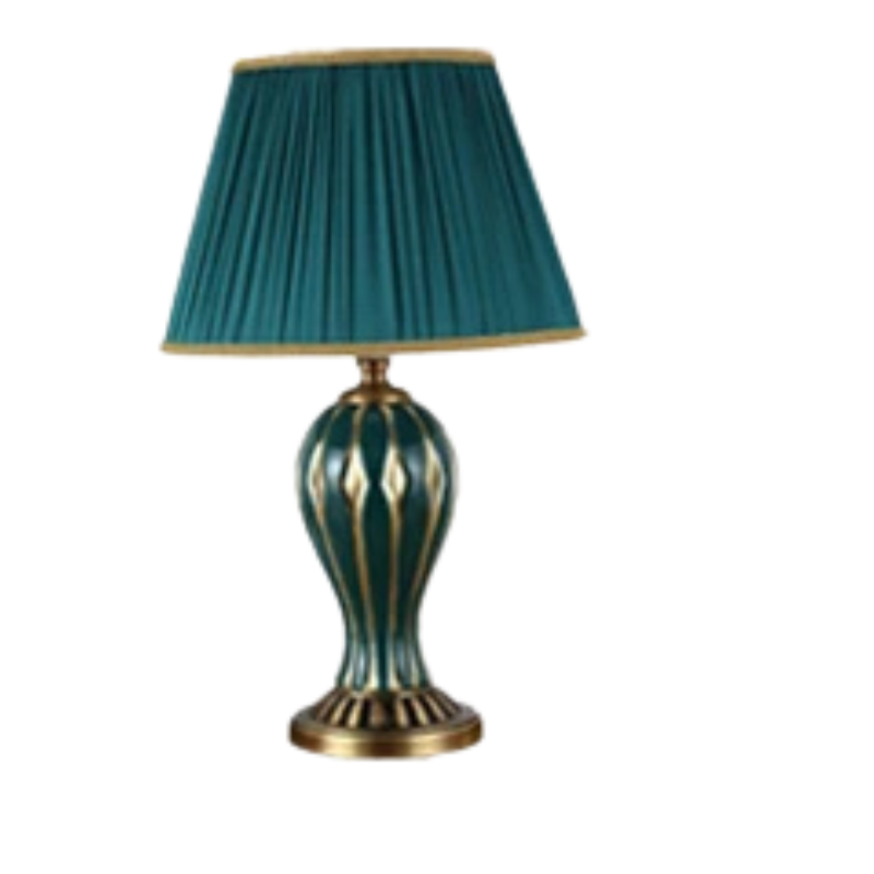 CéraLum Desk Lamp - Hand-Painted Blue Ceramic, Antique Design for Living Room & Bedroom 4