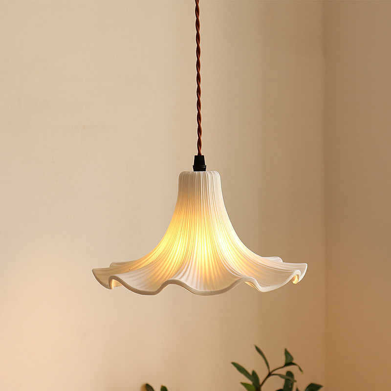 CeramicaBloom | Elegant French Floral Hanging Pendant Light Fixture 6