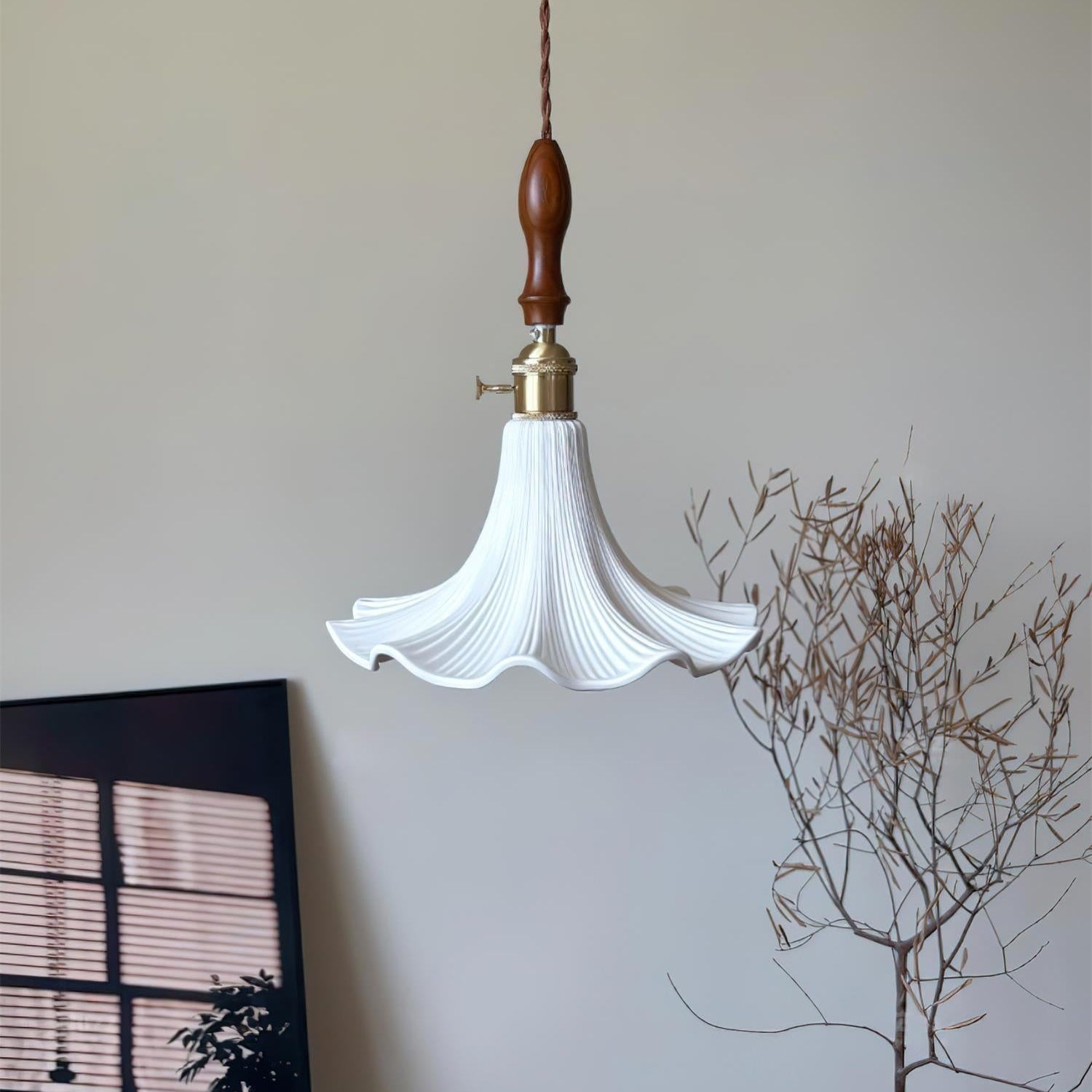 CeramicaBloom | Elegant French Floral Hanging Pendant Light Fixture 7