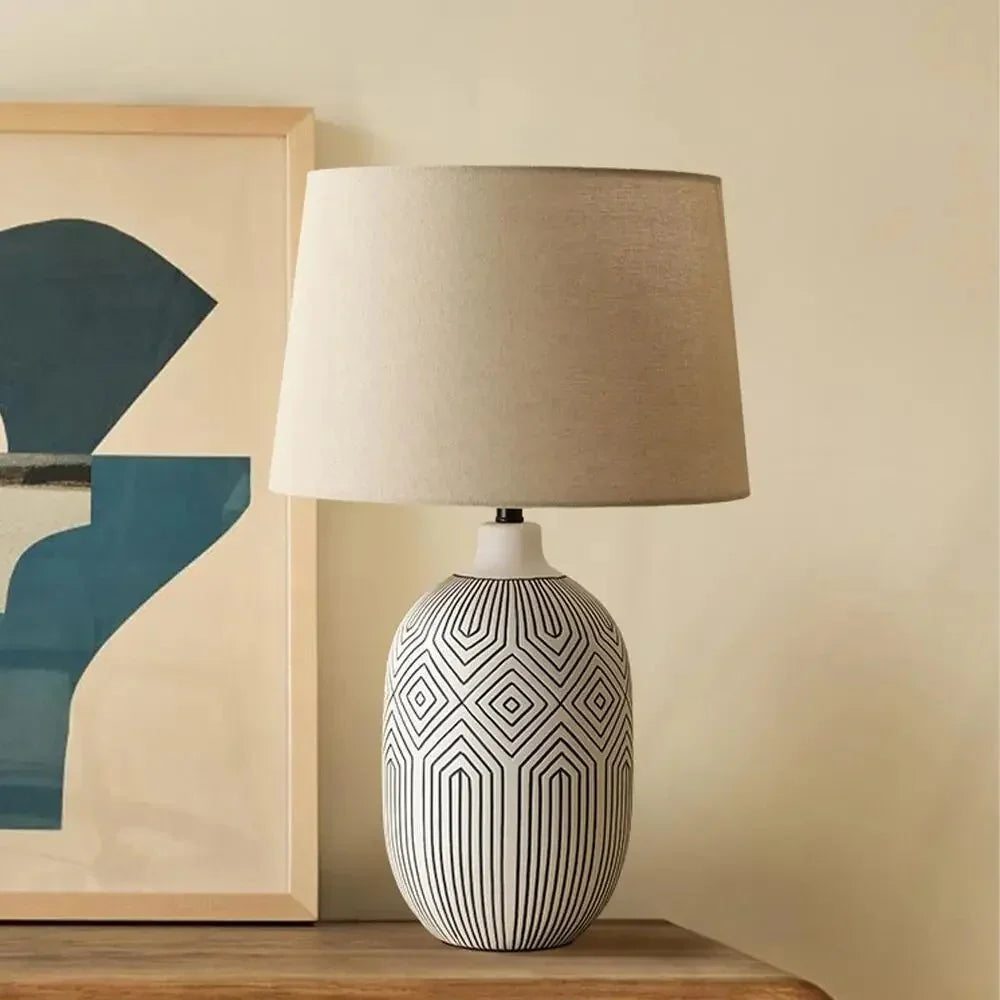 Ceramica | Elegant Modern Ceramic Bedside Table Lamp for Cozy Atmosphere 0