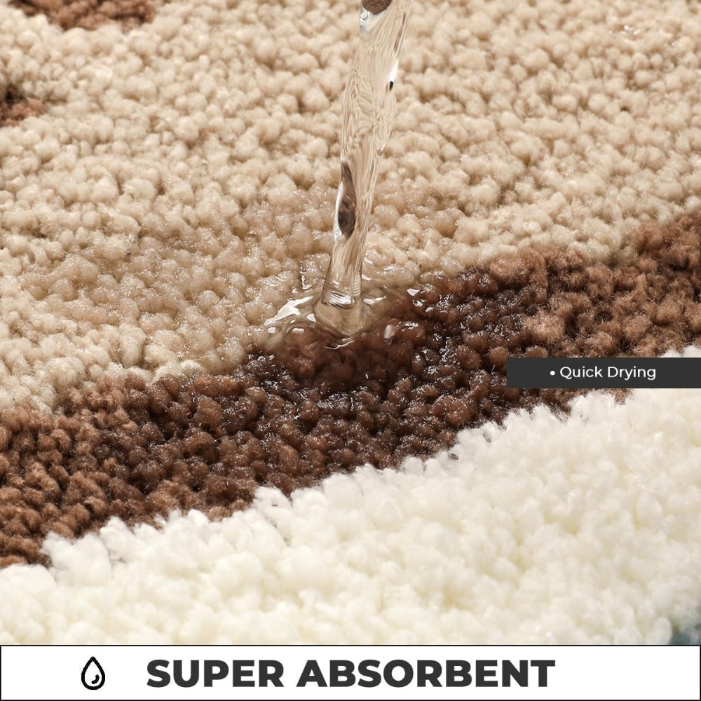 Coastal Charm | Bath Mat with Non-Slip Backing & Soft Flocking | Absorbent Bathroom Mat for Comfort 4