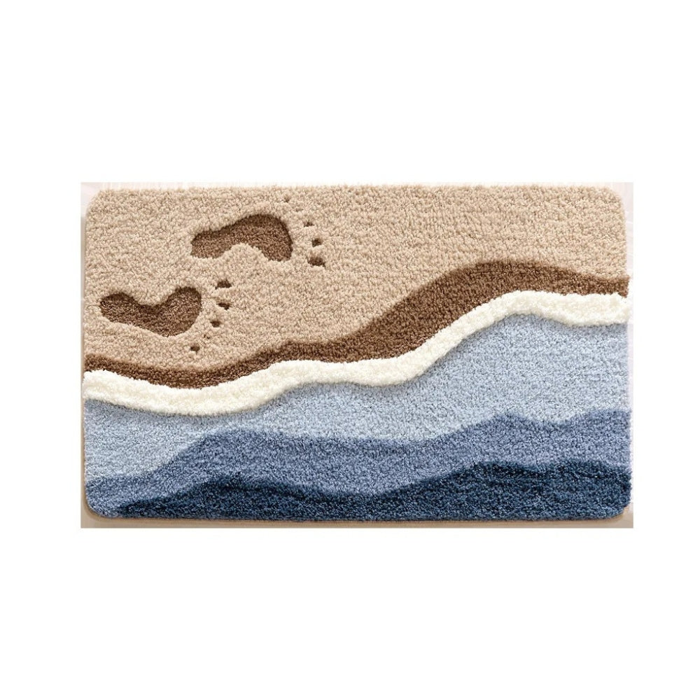 Coastal Charm | Bath Mat with Non-Slip Backing & Soft Flocking | Absorbent Bathroom Mat for Comfort 8