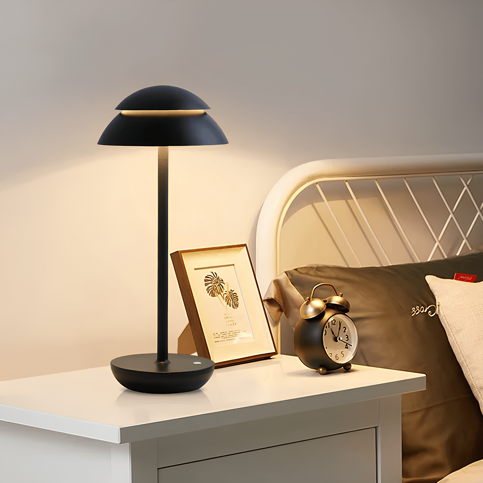 Cordless Rechargeable Table Lamp with Touch Control Dimming – Scandinavian Design Bedside Lamp for Elegant Lighting 4