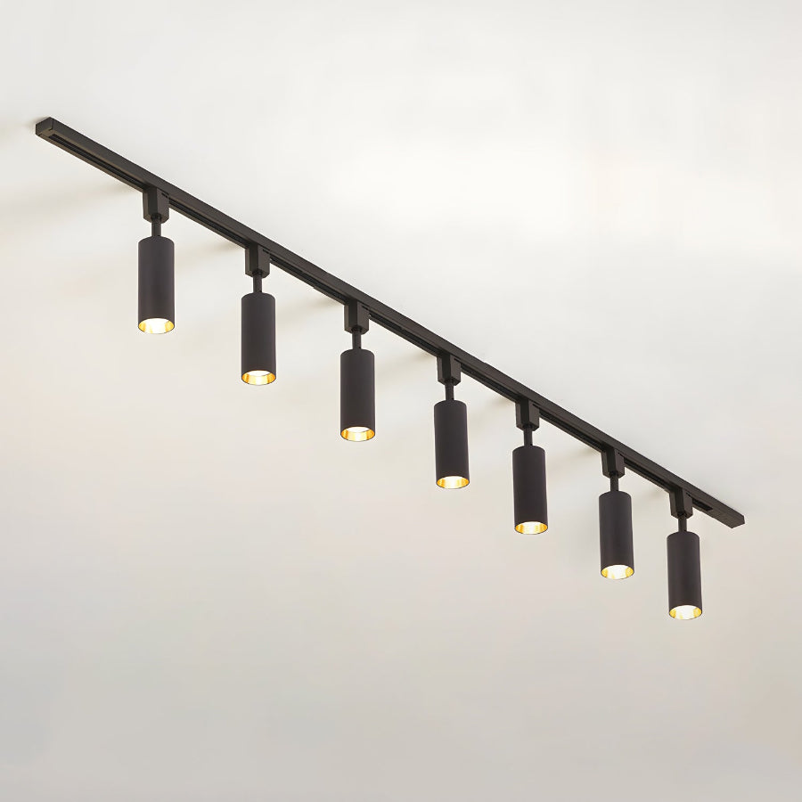 CylindraLight | Modern Sleek Black LED Track Lighting Fixture for Ceiling 11