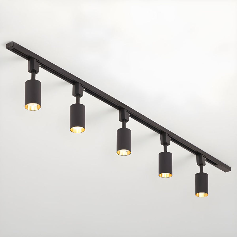 CylindraLight | Modern Sleek Black LED Track Lighting Fixture for Ceiling 12