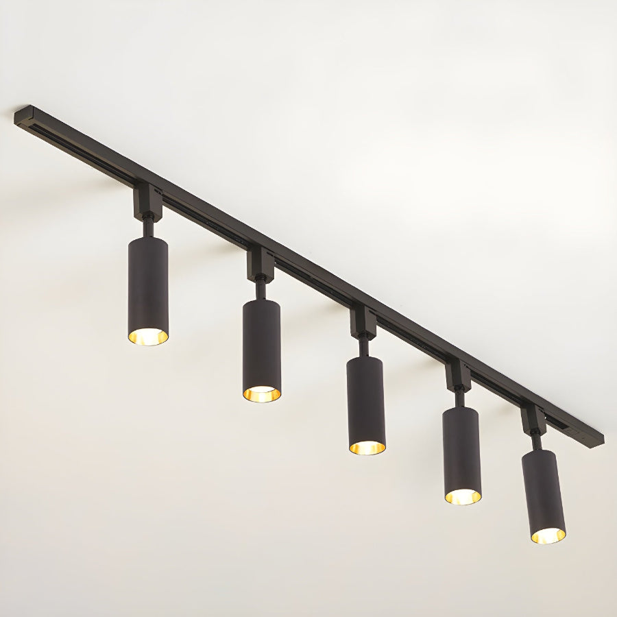 CylindraLight | Modern Sleek Black LED Track Lighting Fixture for Ceiling 16