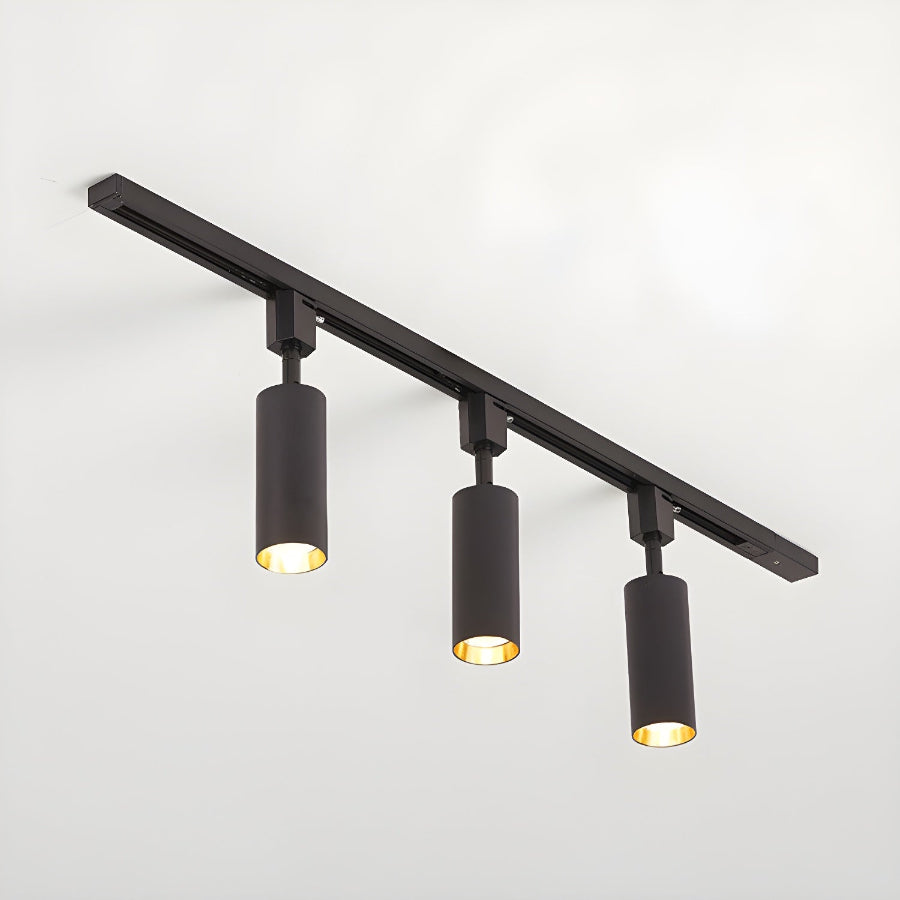 CylindraLight | Modern Sleek Black LED Track Lighting Fixture for Ceiling 6