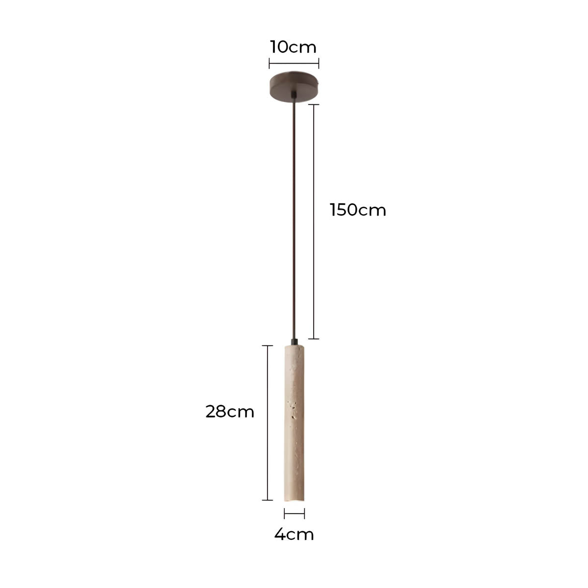TERRA CAVO – Natural Travertine Pendant Light | Minimalist Ceiling Light - Styyler
