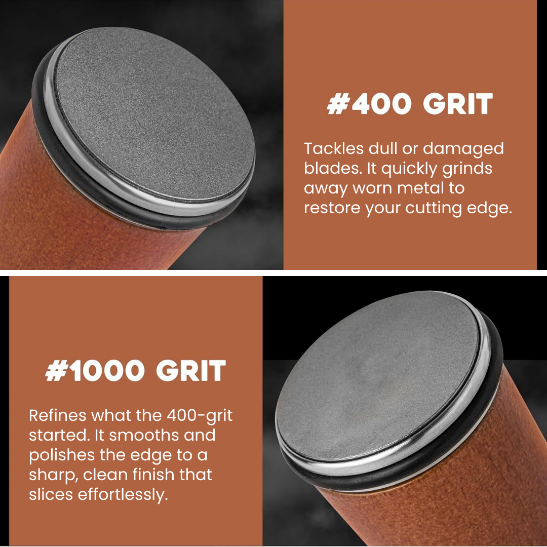 Diamond Knife Sharpener | Dual-Grit Design with Magnetic Base | Effortless Edge Restoration for Kitchen Knives 2