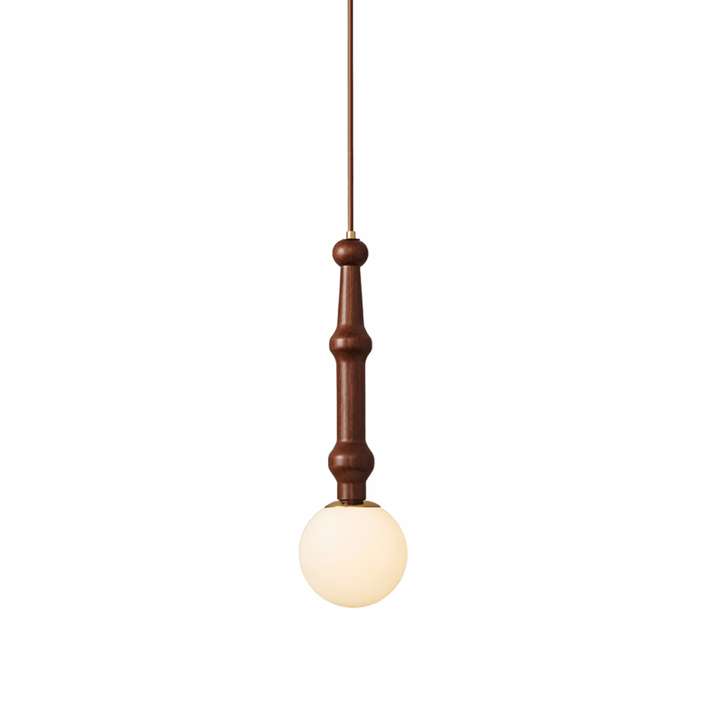 Elowen | Elegant Wooden Opal Glass Kitchen Pendant Lighting Fixture 0