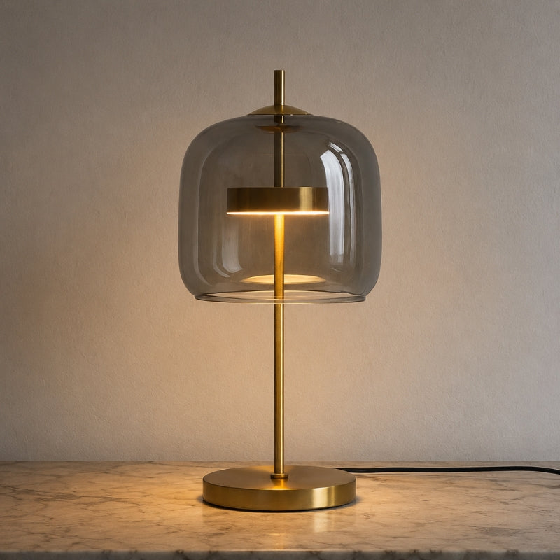Elunis Aurelia Stained Glass Table Lamp for Warm Ambient Glow