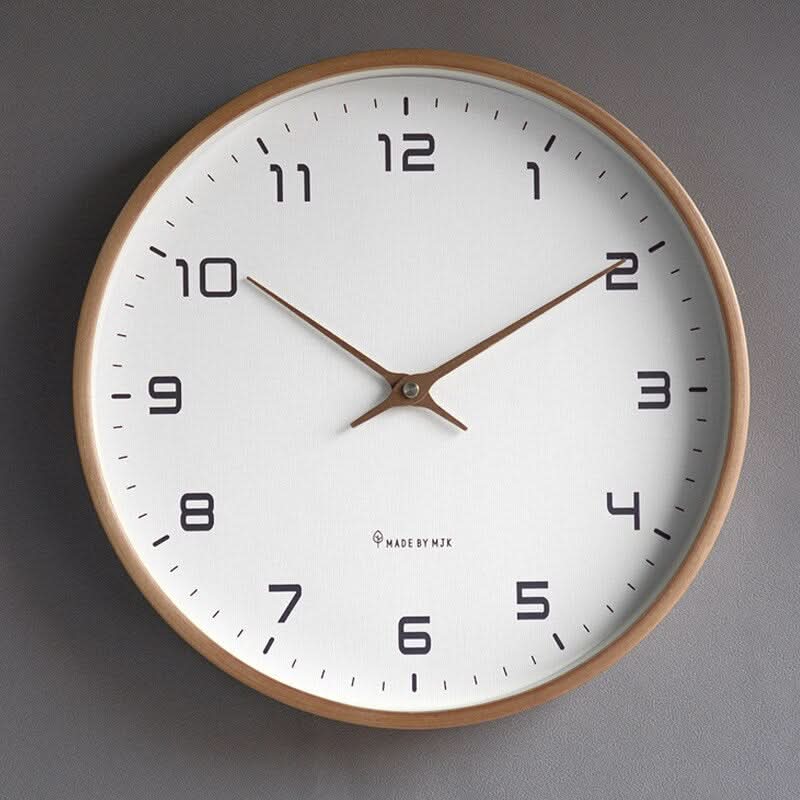 Elviora | Modern Minimalist Wooden Wall Clock with Quartz Movement 0