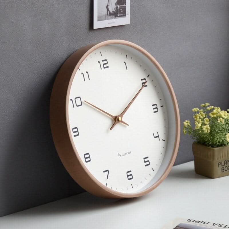 Elviora | Modern Minimalist Wooden Wall Clock with Quartz Movement 2