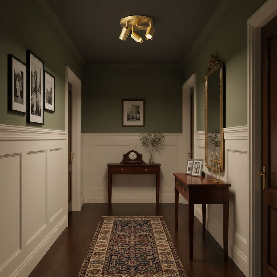 Elvirae | Adjustable Brass Multi-Head Ceiling Light for Modern Illumination 3