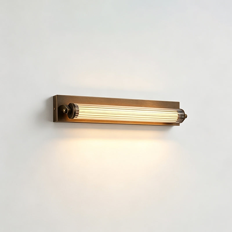 Elyven  Antique Brass Wall Sconce with Clear Acrylic Shade