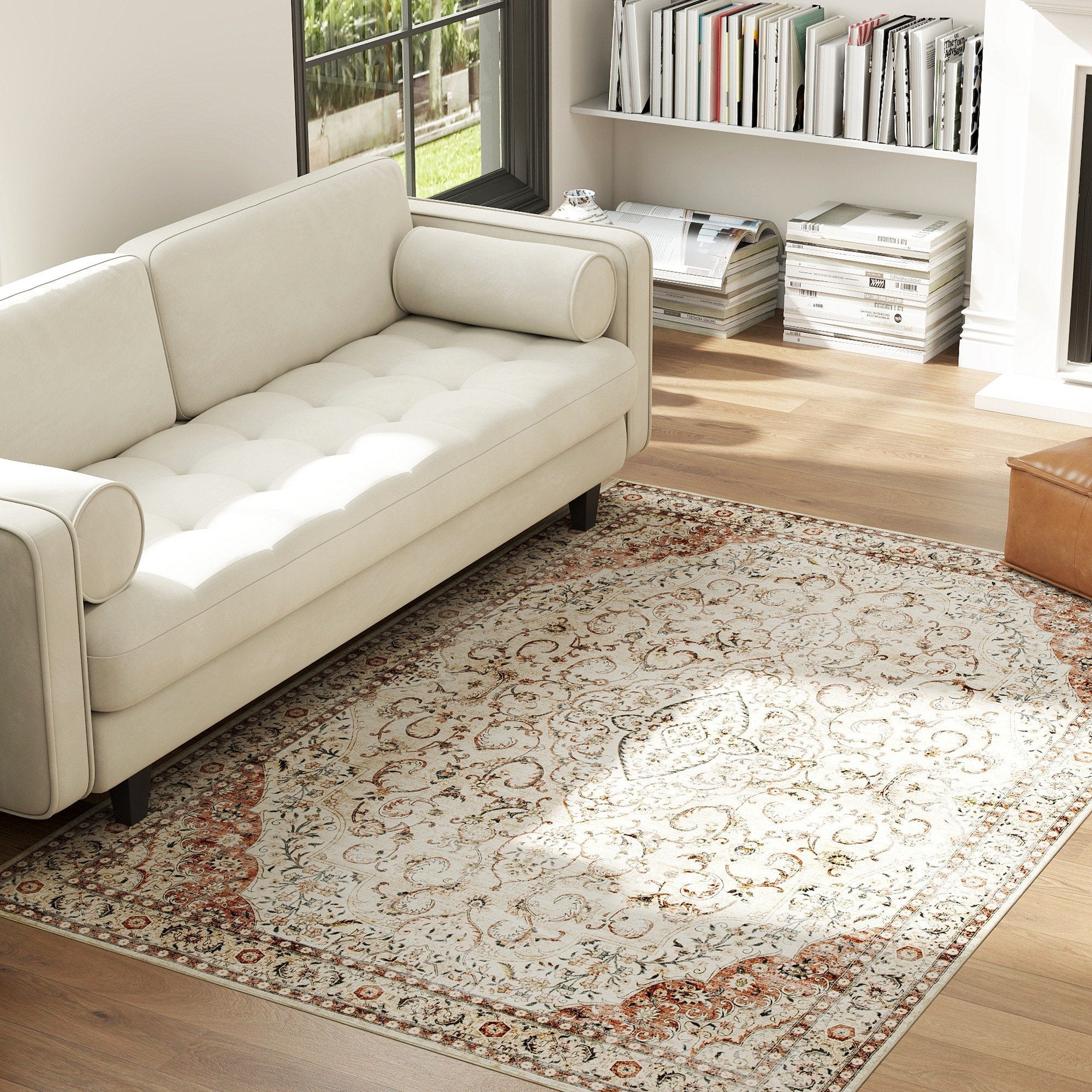 Firebrook Area Rug | Machine Washable Non-Slip Southwestern Rug