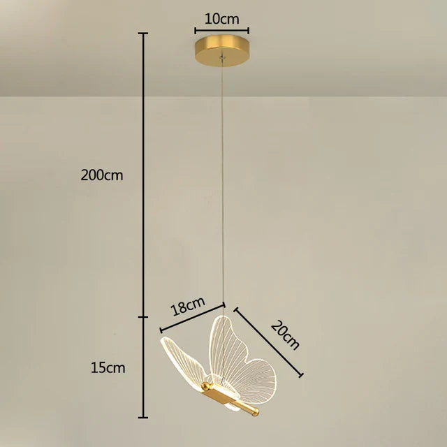 FlutterGlow | Elegant Playful LED Butterfly Pendant Lighting 5