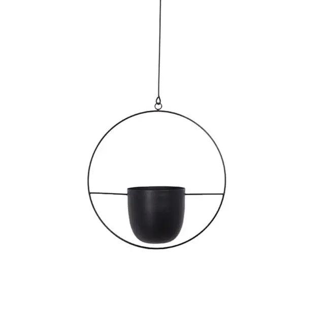 Gudrun Hanging Planter - Minimalist Metal Pot for Indoor Plants, Space-Saving Design 0