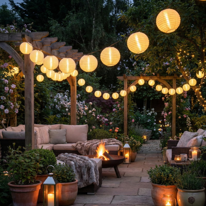 Haloria | Elegant Solar String Lights for Outdoor Patio Ambience