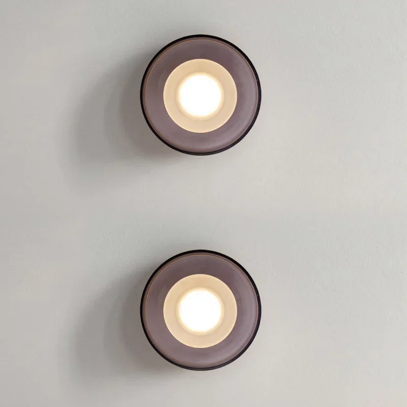 Hilde Wall Sconce Lighting in Clear or Grey Glass with Metal Base for Modern Interiors 0