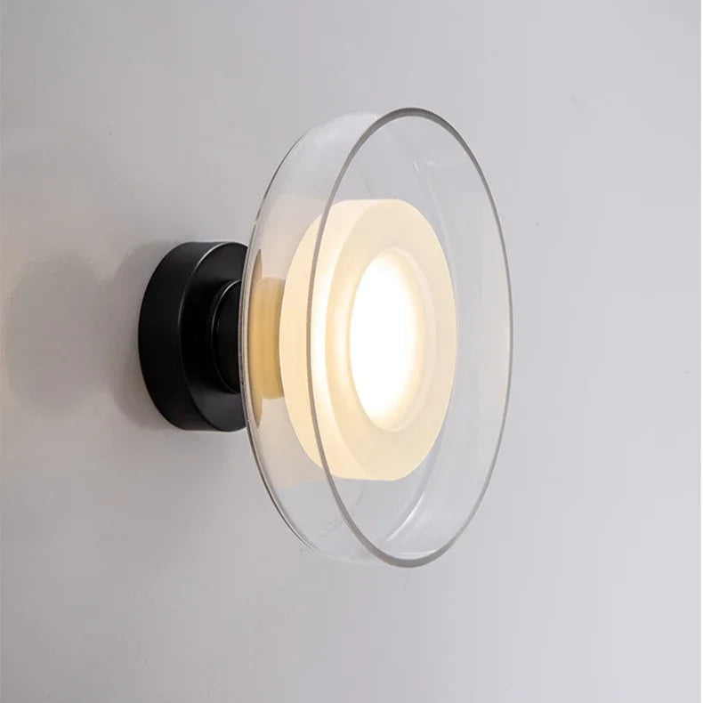 Hilde Wall Sconce Lighting in Clear or Grey Glass with Metal Base for Modern Interiors 7