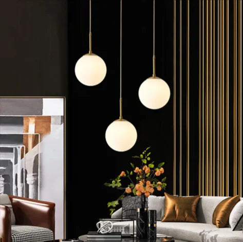 GLOBO Glass Copper LED Chandelier | Elegant Pendant Lighting