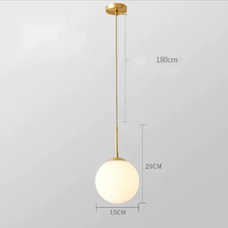 GLOBO Glass Copper LED Chandelier | Elegant Pendant Lighting