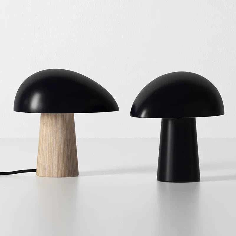 Juno Table Lamp with Wood Grain Accents, Modern Scandinavian Design for Bedroom and Living Room 8