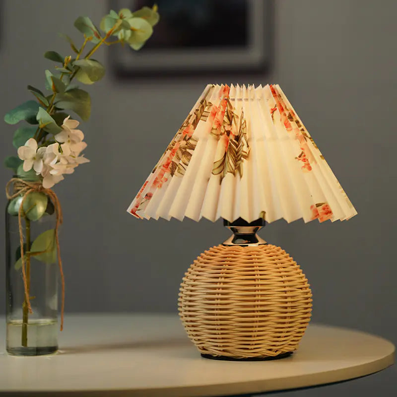 Kingsley Table Lamp | Nordic Pleated Design with Elegant Soft Glow