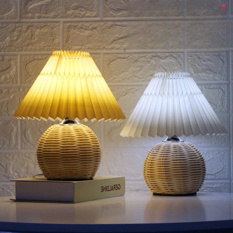 Kingsley Table Lamp | Nordic Pleated Design with Elegant Soft Glow