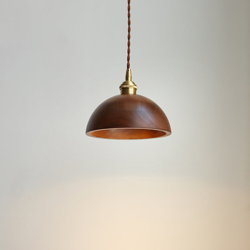 Woodsy Pendant Lamp | Japandi Black Walnut Dining Lighting