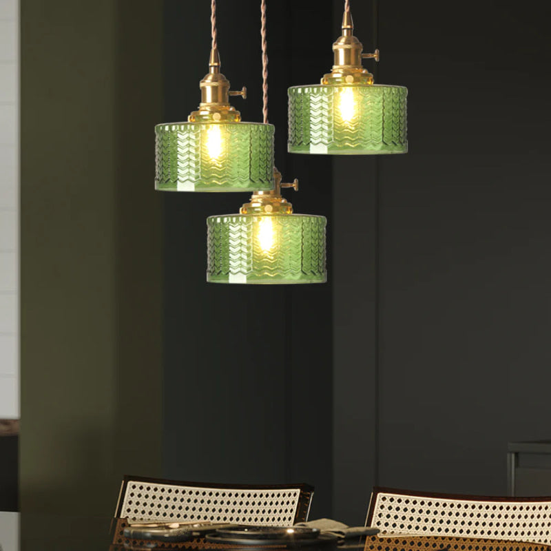 Lucentra | Elegant Ribbed Glass Pendant Light for Warm Ambience 18