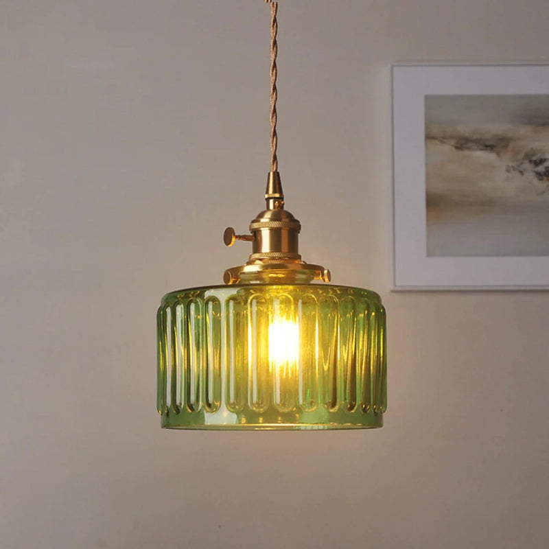 Lucentra | Elegant Ribbed Glass Pendant Light for Warm Ambience 2