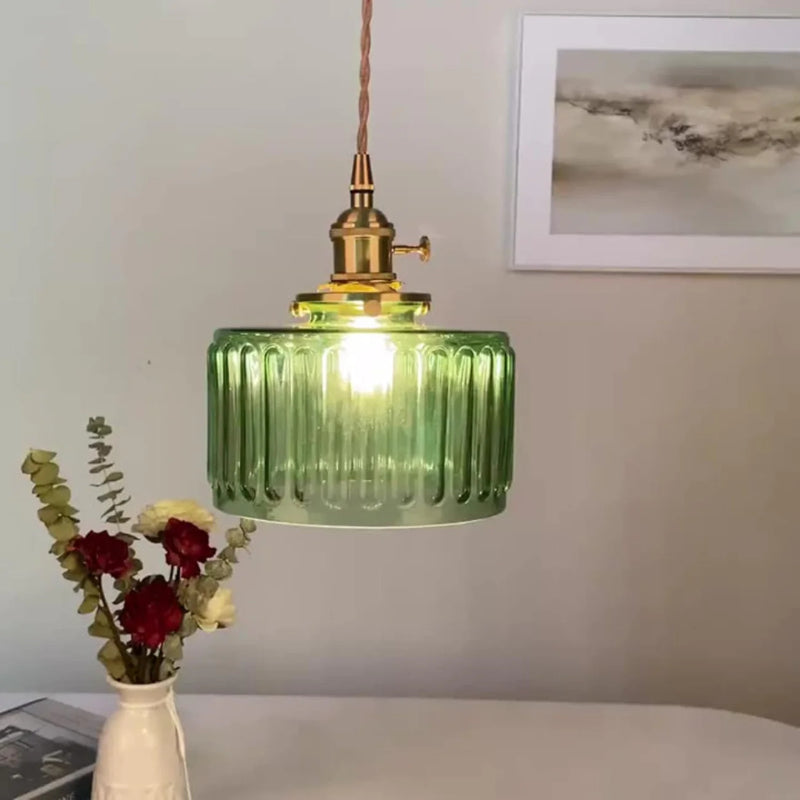 Lucentra | Elegant Ribbed Glass Pendant Light for Warm Ambience 3