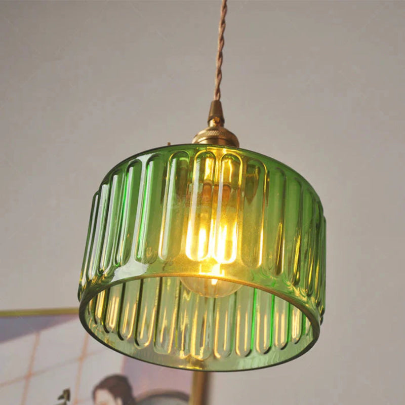 Lucentra | Elegant Ribbed Glass Pendant Light for Warm Ambience 4