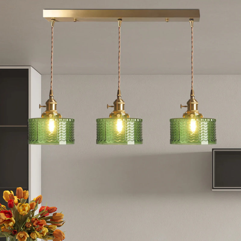 Lucentra | Elegant Ribbed Glass Pendant Light for Warm Ambience 9