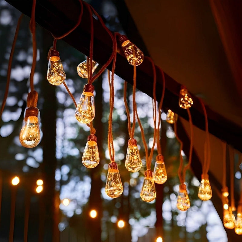 Luma | Solar Outdoor Festoon Lights for Warm Ambient Lighting