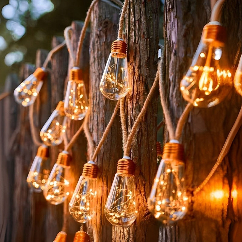Luma | Solar Outdoor Festoon Lights for Warm Ambient Lighting