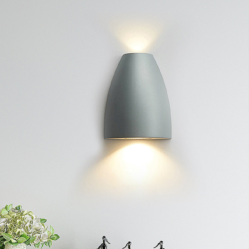 Luma Wall Sconce Lighting in Black, Grey, and White with Up and Down LED Illumination 0