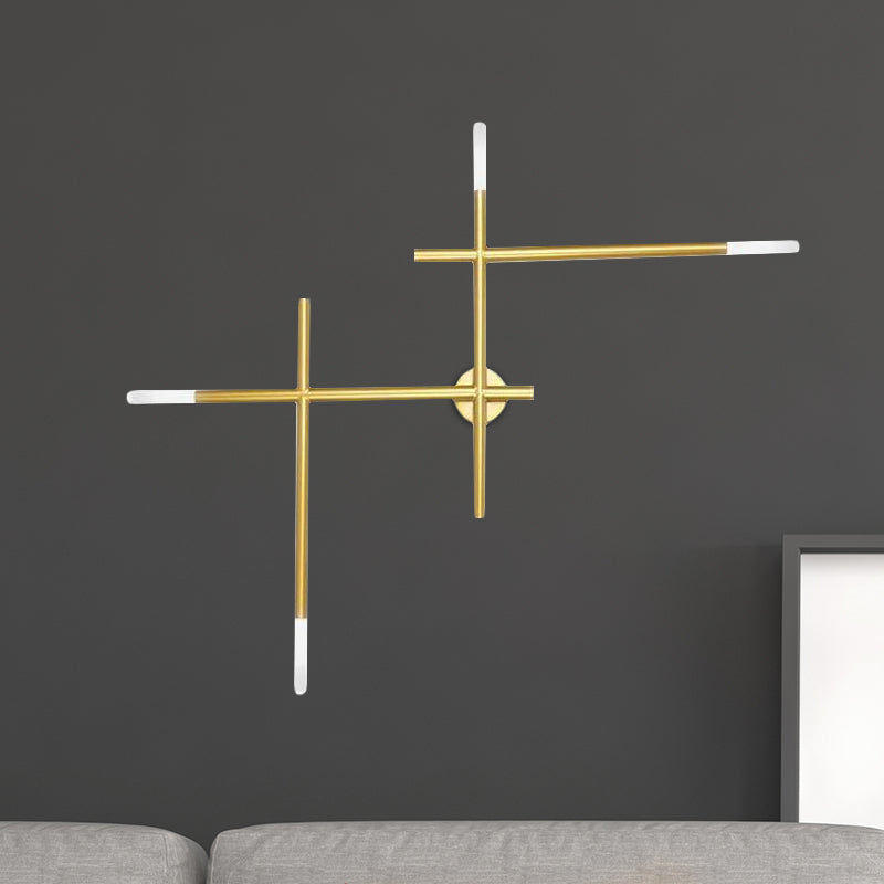 Luma Wall Sconce in Black and Gold with Four LED Bulbs for Modern Interiors 7