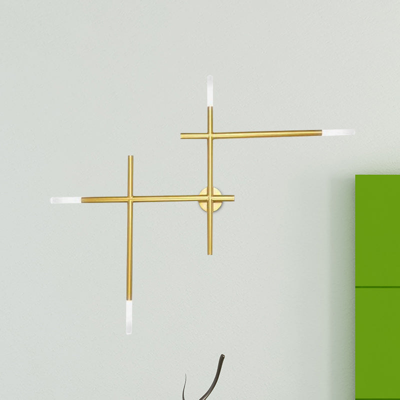 Luma Wall Sconce in Black and Gold with Four LED Bulbs for Modern Interiors 8