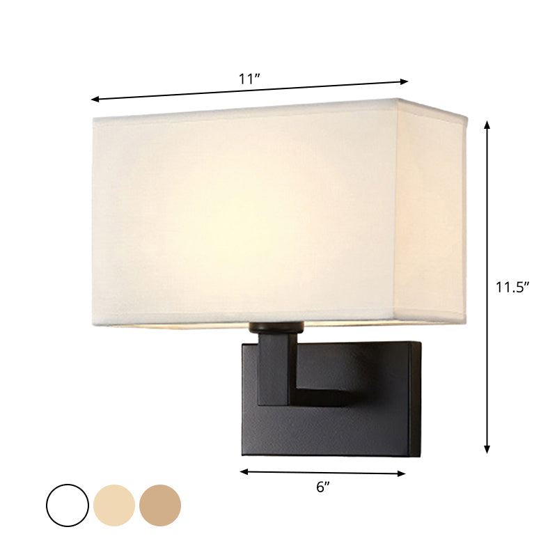 Luma Wall Sconce with Fabric Shade and Metal Arm in White Beige Brown for Indoor Use 2