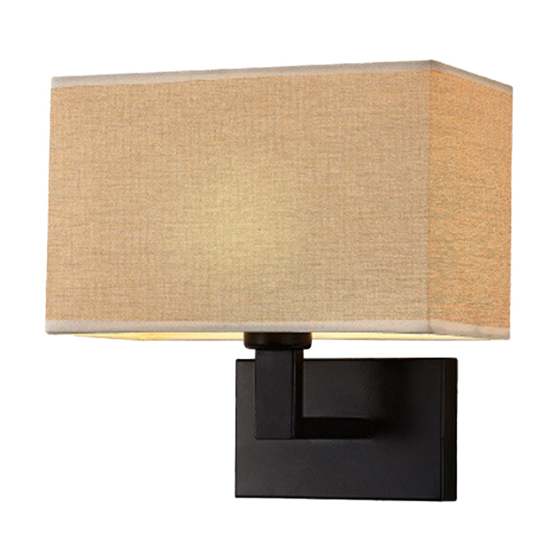 Luma Wall Sconce with Fabric Shade and Metal Arm in White Beige Brown for Indoor Use 4